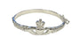 Plain Silver Claddagh Bangle