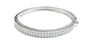 White Cubic Zirconia Silver Bangle.