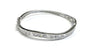 White Cubic Zirconia Silver Twist Design Bangle.
