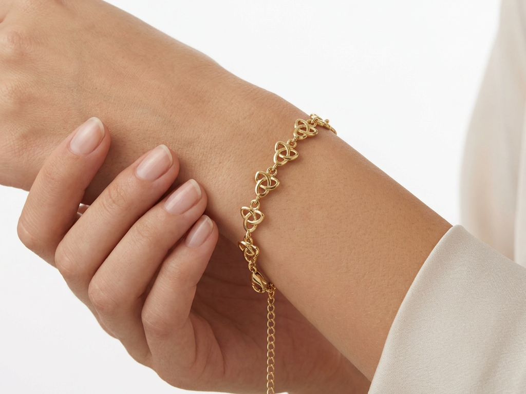 Rolled Gold Trinity Knot Bracelet