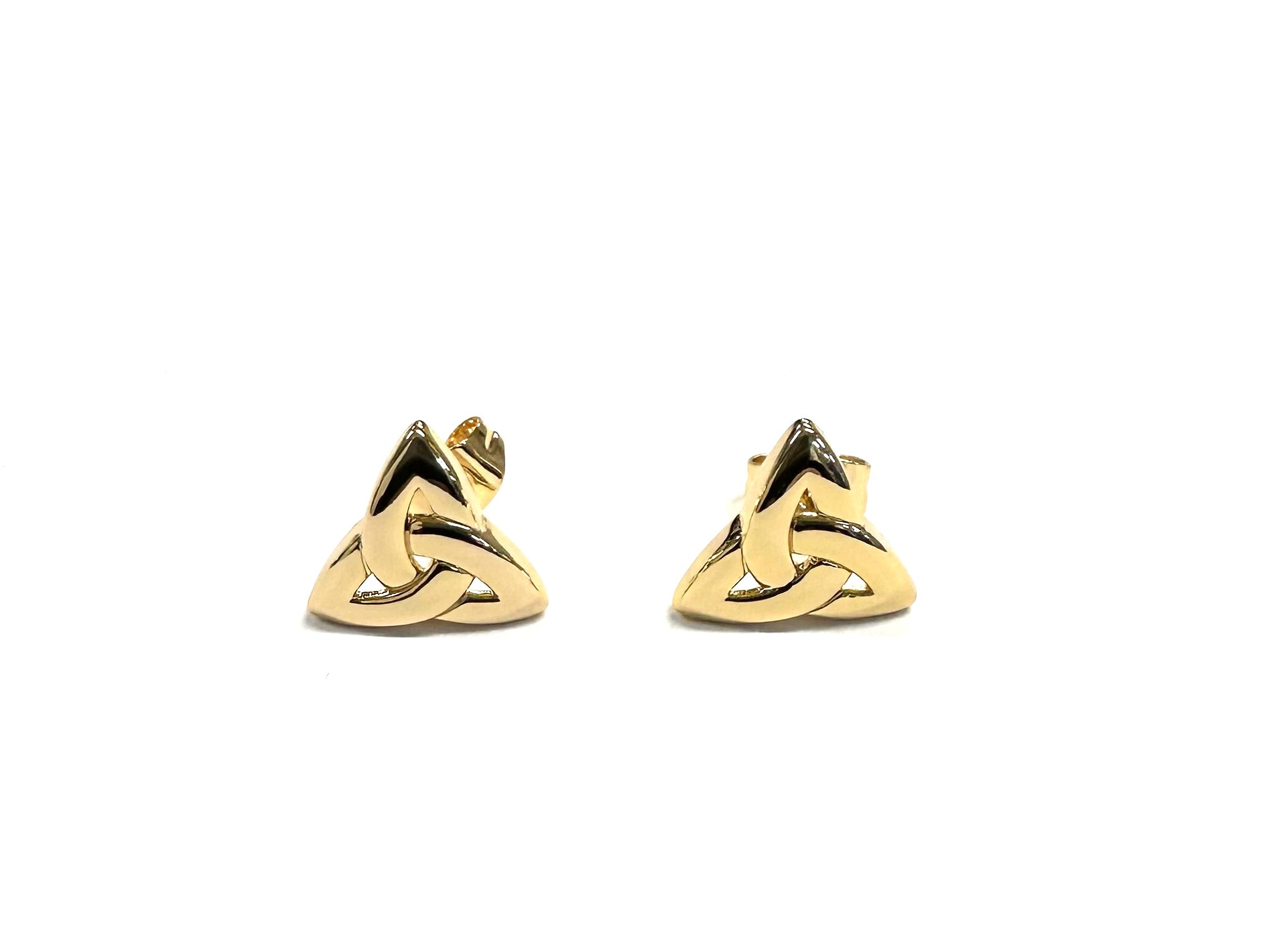 Rolled Gold Trinity Knot Stud Earrings