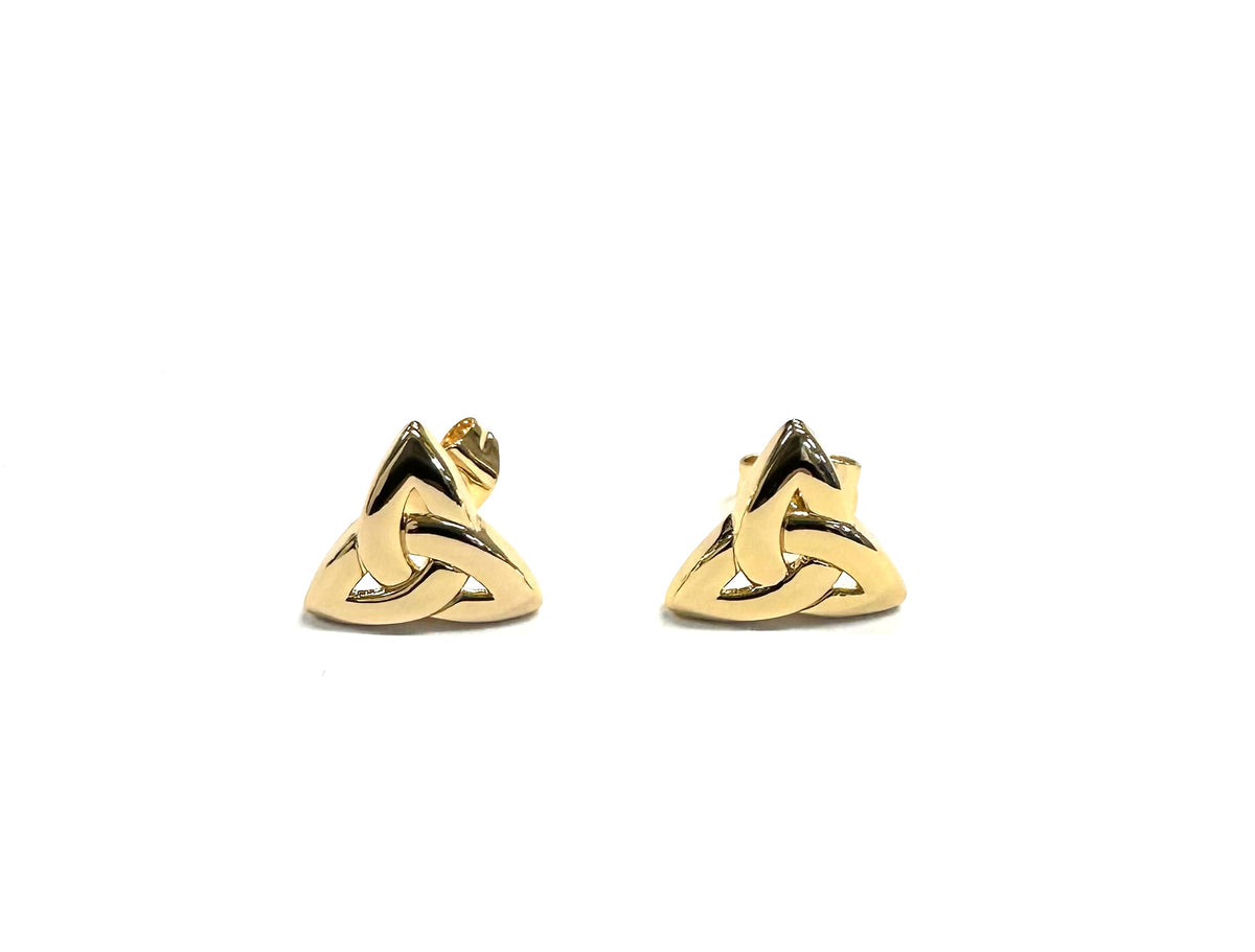 Rolled Gold Trinity Knot Stud Earrings