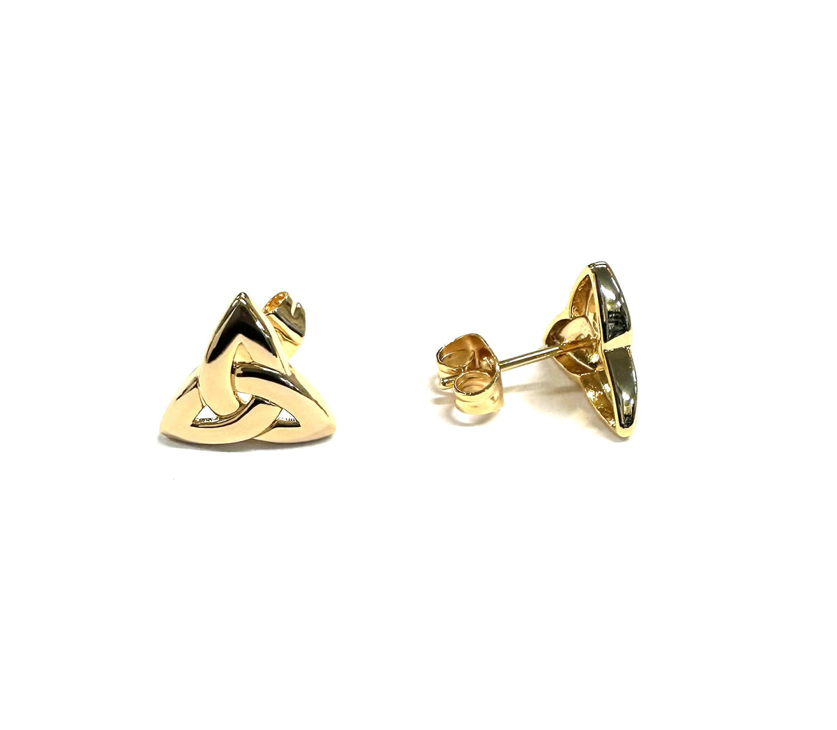 Rolled Gold Trinity Knot Stud Earrings