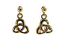 Rolled Gold Trinity Knot Drop Earrings