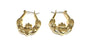 Rolled Gold Claddagh Creole Earrings
