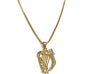 Rolled Gold Harp Pendant And Chain