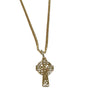 Rolled Gold Celtic Cross Pendant And Chain 25mm