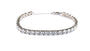 A White Cubic Zirconia Tennis 3 mm stone Silver Bracelet