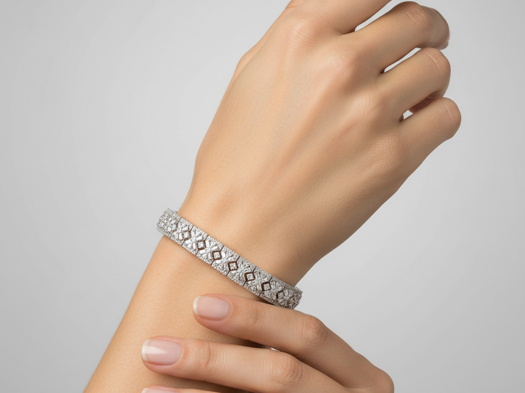 A White Cubic Zirconia Bracelet