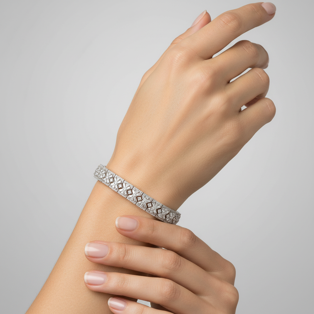A White Cubic Zirconia Bracelet