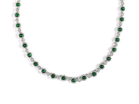 A Emerald Cubic Zirconia Necklace