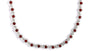 Ruby Cubic Zirconia Silver Necklace