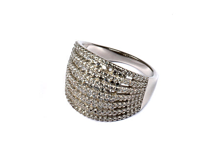 White Cubic Zirconia Ring.