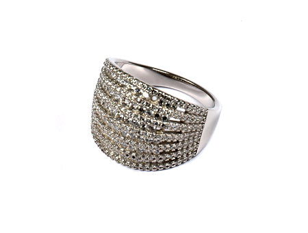 White Cubic Zirconia Ring.