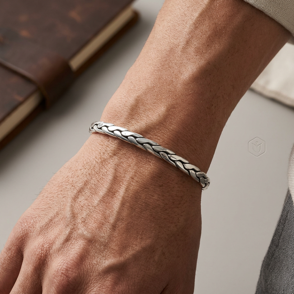 Silver Cuff Design Bangle