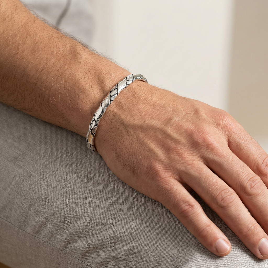 Silver Cuff Design Bangle