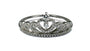 White Cubic Zirconia Crown Ring.
