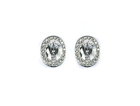 A White Cubic Zirconia Earring