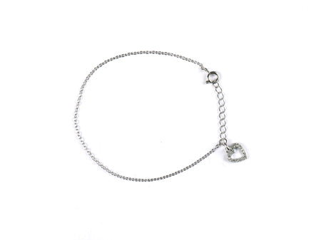 Holy Communion Silver Heart Bracelet