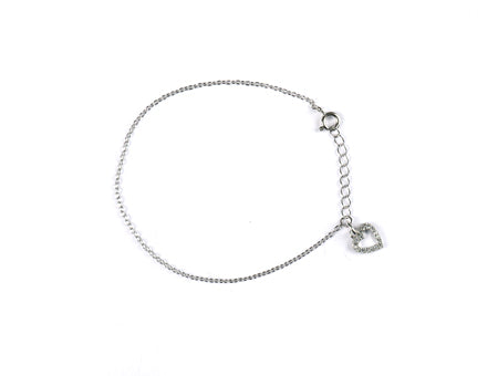 Holy Communion Silver Heart Bracelet