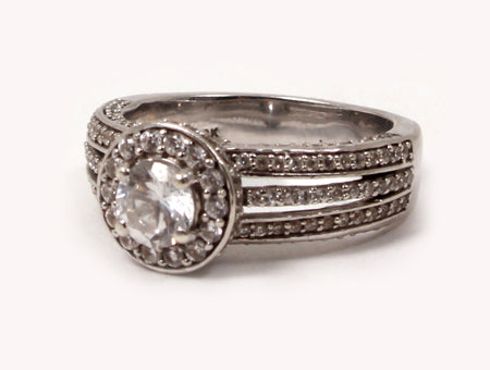 A White Cubic Zirconia Ring