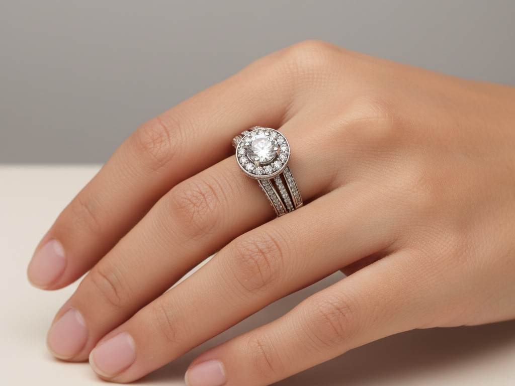 A White Cubic Zirconia Ring