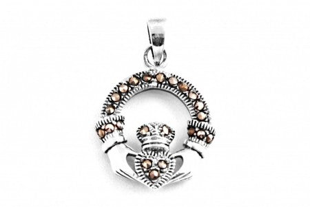 Claddagh Marcasite Pendant