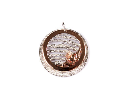 Claddagh Rose Plated Silver Pendant