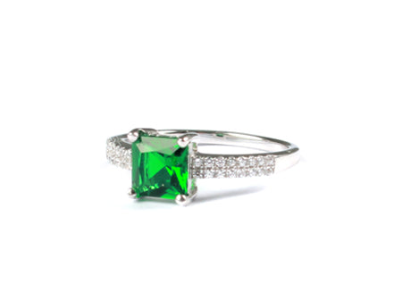 Emerald Cubic Zirconia Ring