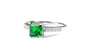 Emerald Cubic Zirconia Ring