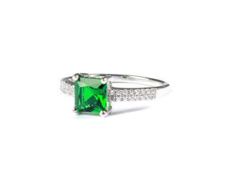 Emerald Cubic Zirconia Ring