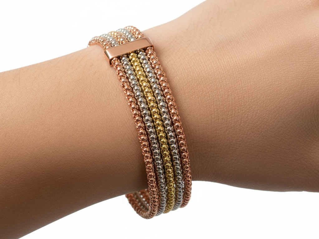 Silver with Multi Gold Plated Bracelet