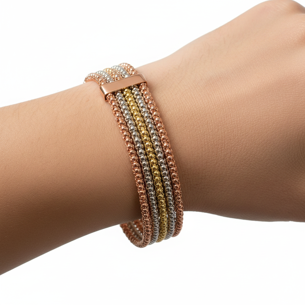 Silver with Multi Gold Plated Bracelet