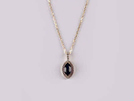 9 CT Yellow Gold Sapphire Necklace