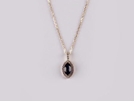 9 CT Yellow Gold Sapphire Necklace