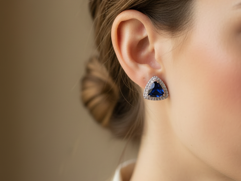 9 CT Yellow Gold Earring.