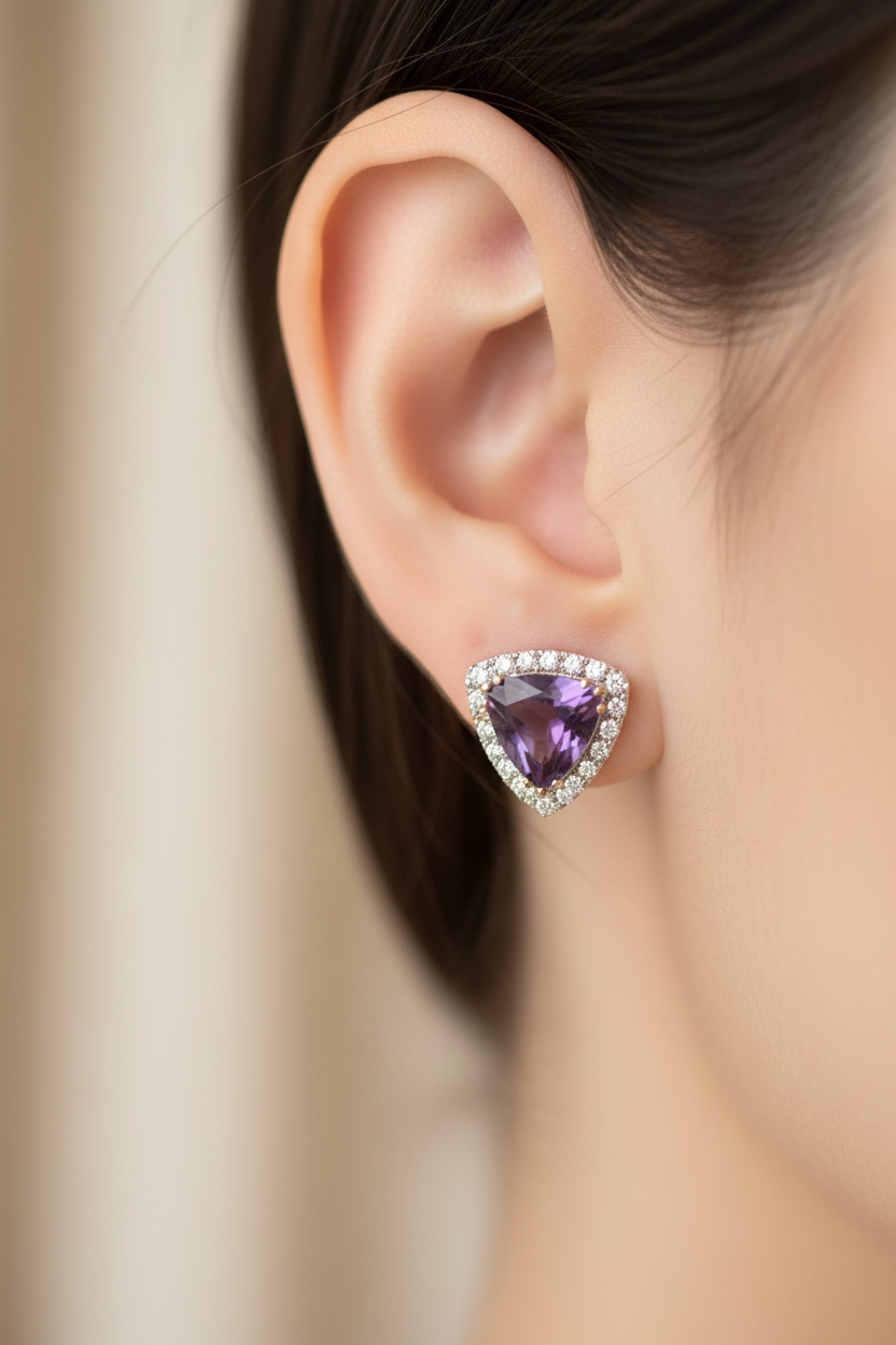 9 CT Yellow Gold Earring.