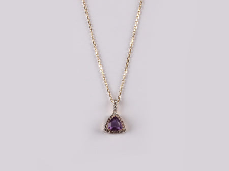 9 CT Yellow Gold Amethyst Necklace