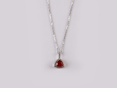 9 CT White Gold Ruby Necklace
