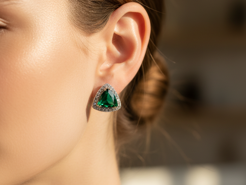9 CT Yellow Gold Earring.