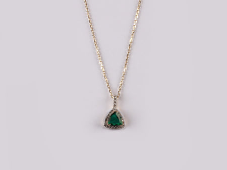 9 CT Yellow Gold Emerald Necklace
