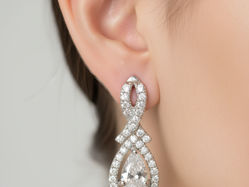 9 CT Yellow Gold Earring.