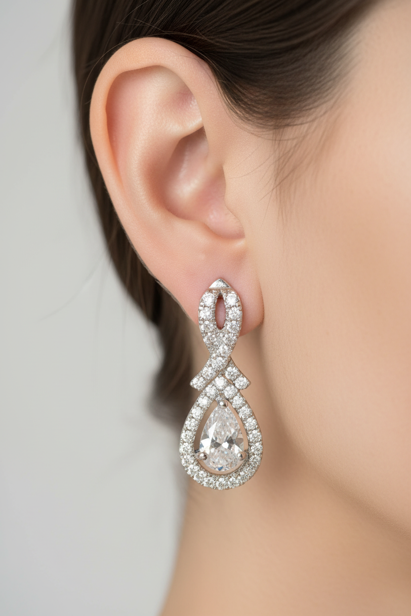 9 CT Yellow Gold Earring.