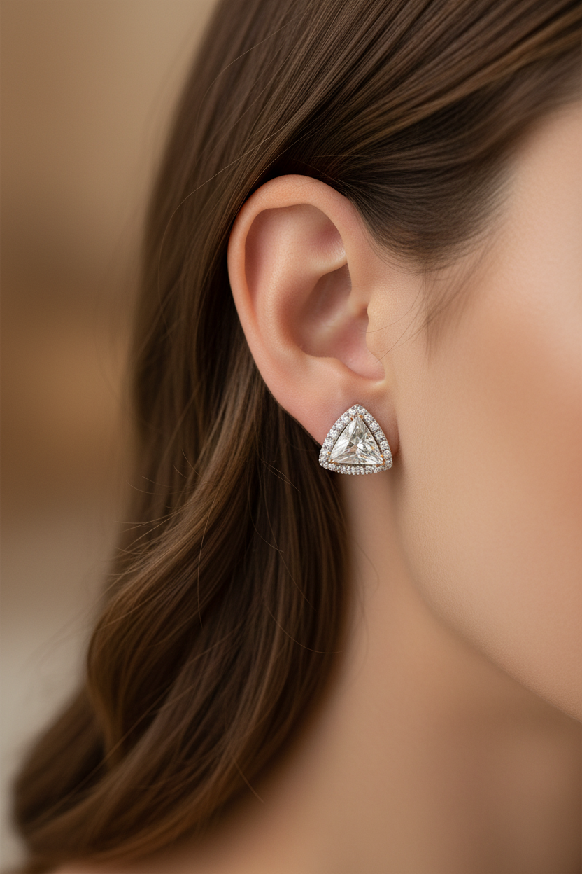 9 CT Yellow Gold Earring.