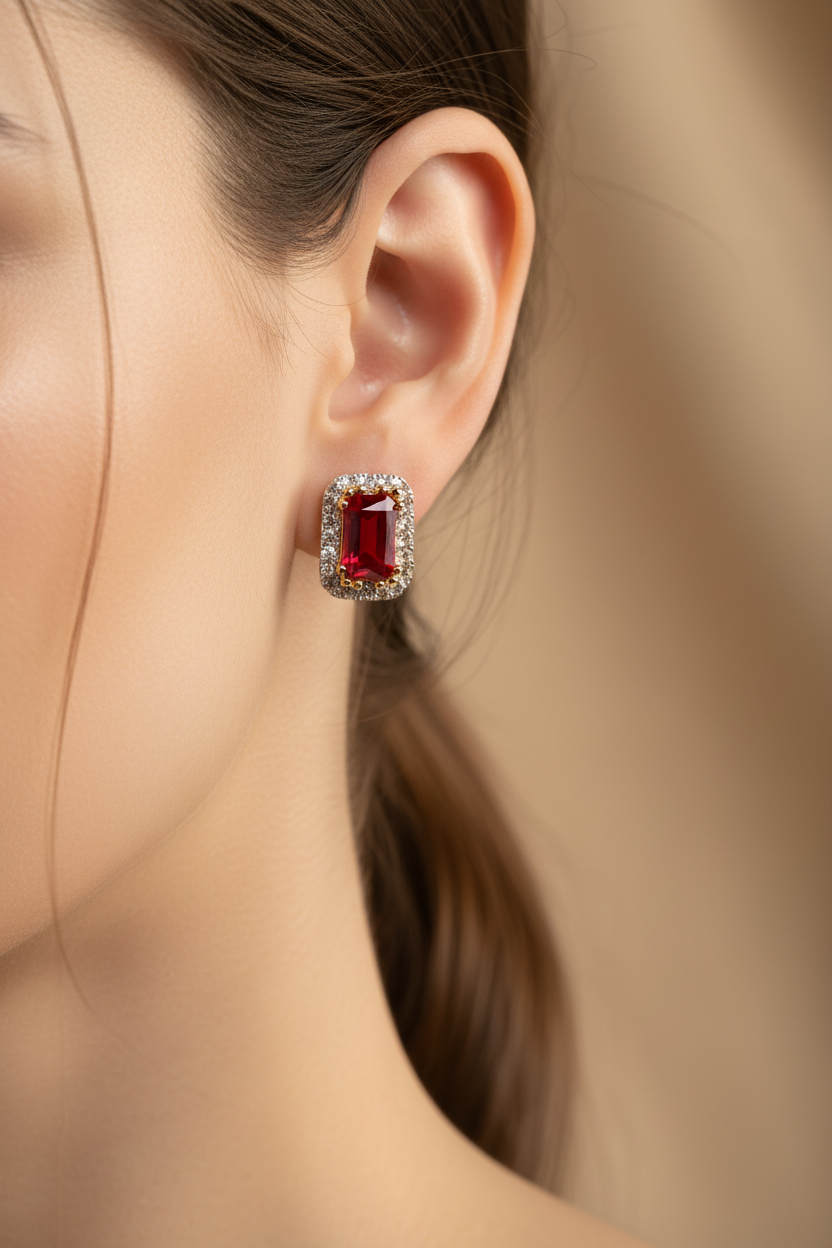 9 CT Yellow Gold Earring.