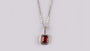 9 CT White Gold Ruby Necklace
