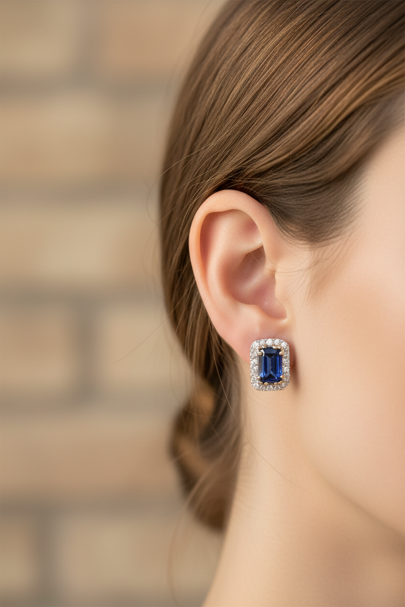 9 CT Yellow Gold Earring.