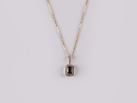 9 CT Yellow Gold Sapphire Necklace