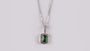 9 CT White Gold Emerald Necklace