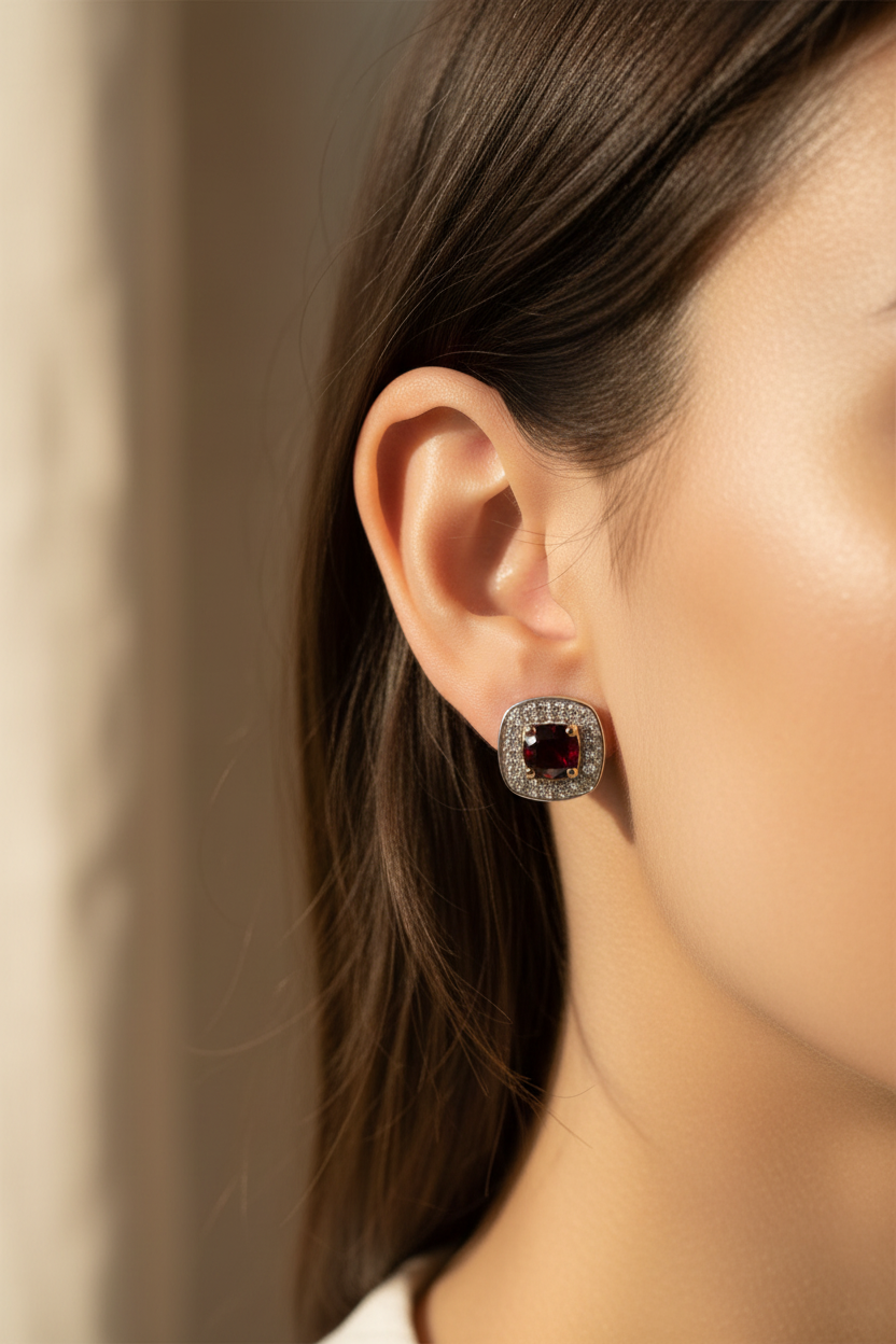 9 CT Yellow Gold Earring.